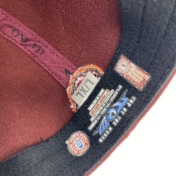 Virginia Tech Hokies Maroon Cap Hat Flex-Fit Stretch L/XL NCAA Top of the World - Picture 9 of 9
